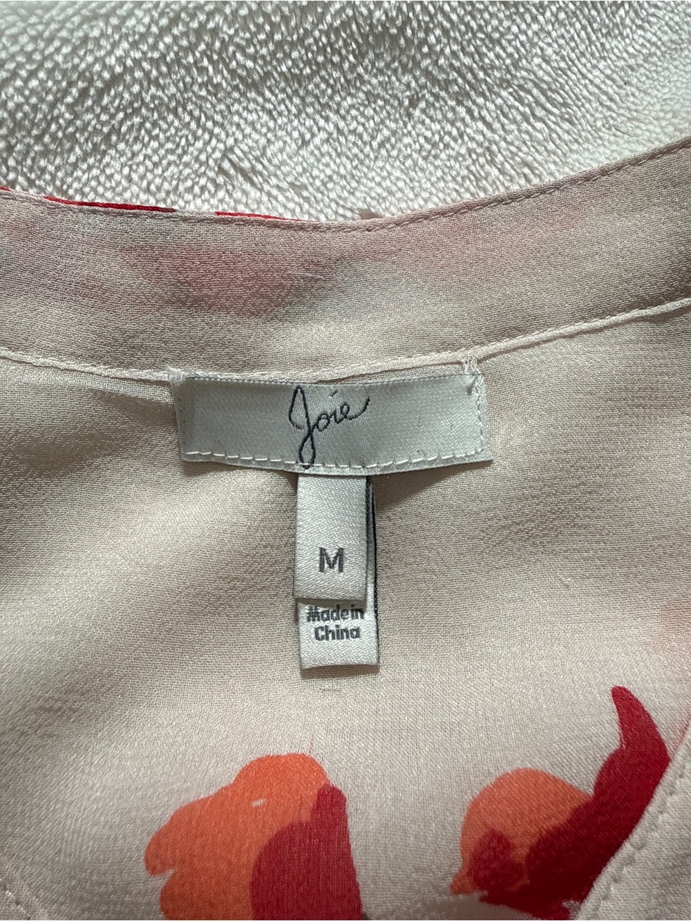 Joie 100% Silk Floral Blouse – Size M Sheer - Picture 3 of 10